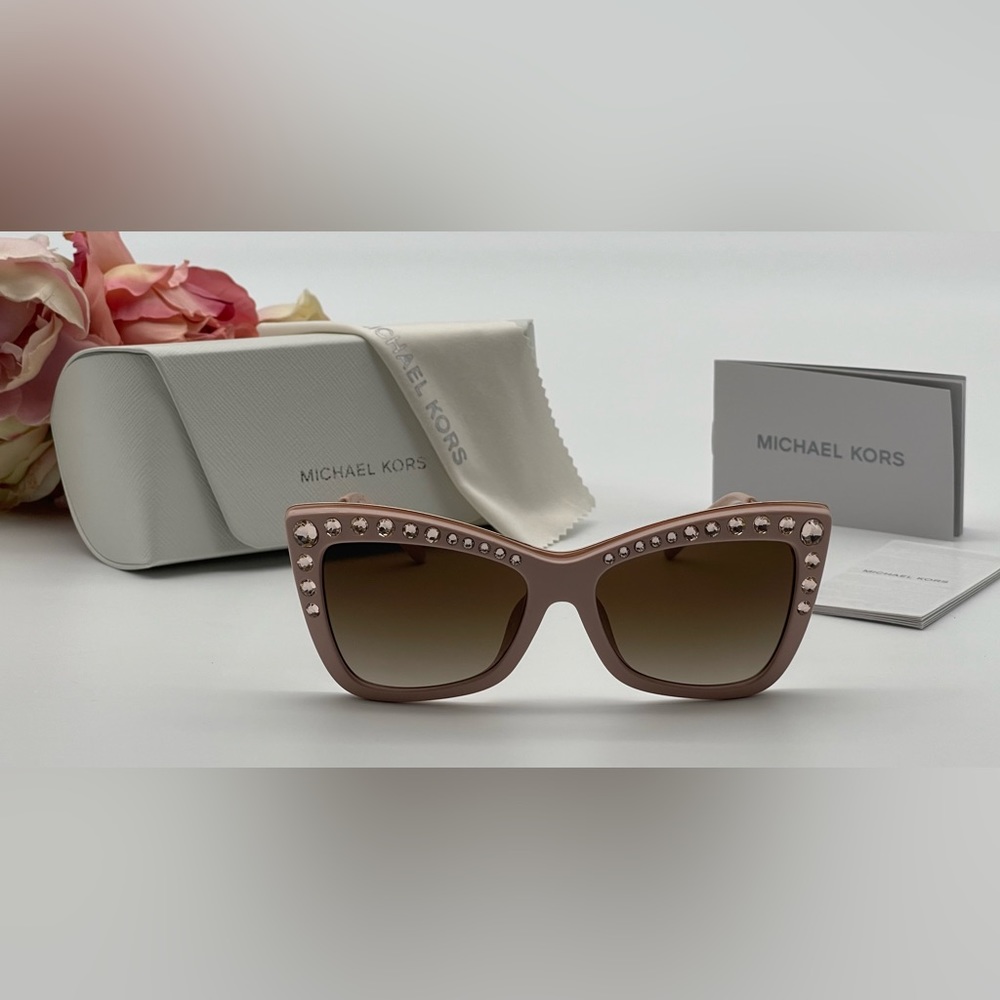 Michael Kors Pink Crystal Cat Eye Sunglasses - Picture 9 of 16